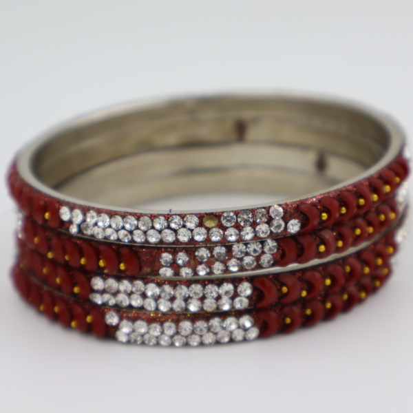 BANGLE SET MAROON B#YG00000279 - Image 2