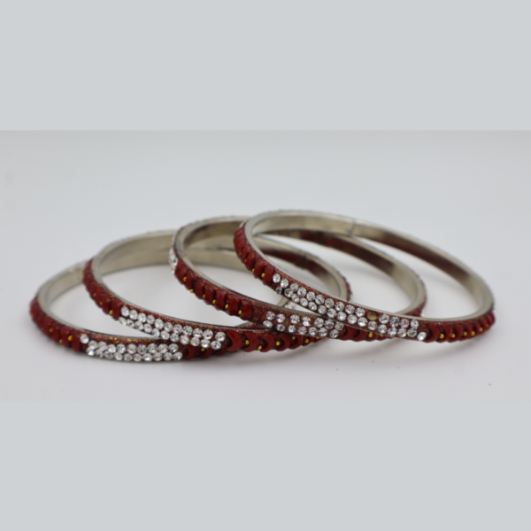 BANGLE SET MAROON B#YG00000279 - Image 3