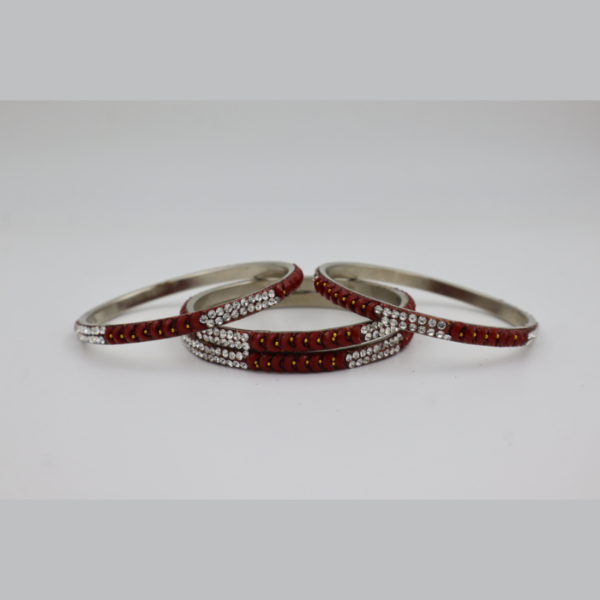 BANGLE SET MAROON B#YG00000279 - Image 4