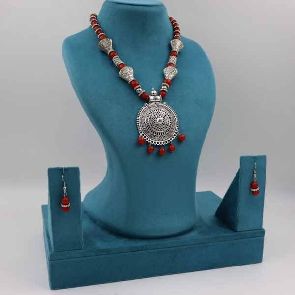 Necklace Dark Pink B#YG00000304 R - Image 2